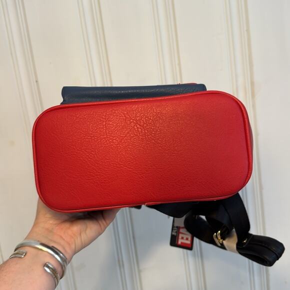 Loungefly marvel captain marvel red white blue mini vegan leather backpack nwt - Picture 5 of 5
